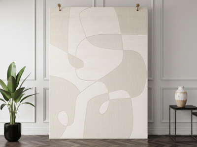 Tapis poils ras KAIA motif abstrait