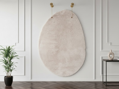 Tapis poils long COLBY forme organique uni