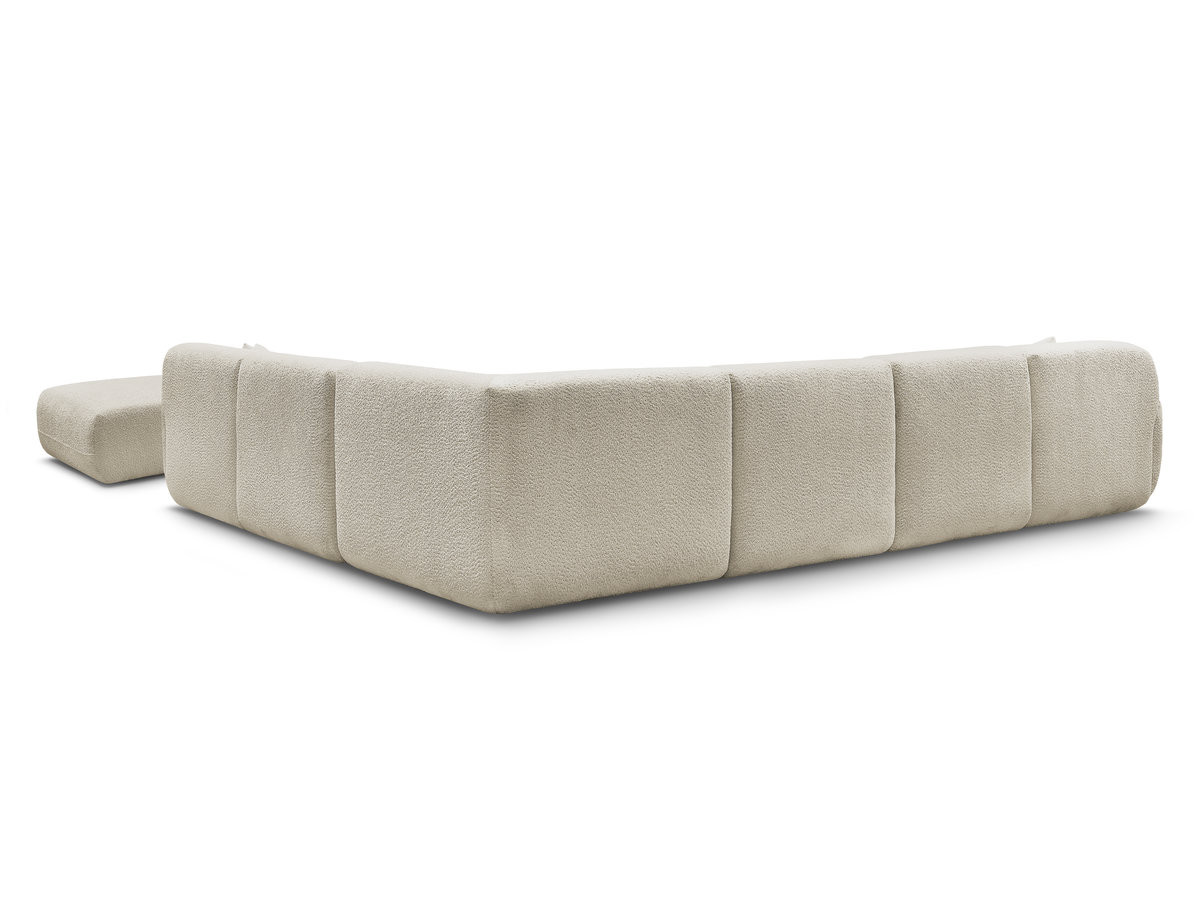 ANDA modulaire vaste panoramabank met 4 fauteuils, 1 chaise longue, 1 hoekelement en 1 poef.