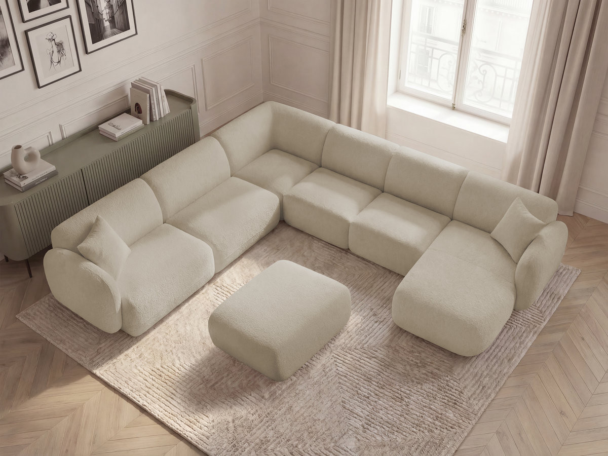 Canapé panoramique modulable ANDA beige — vue 5