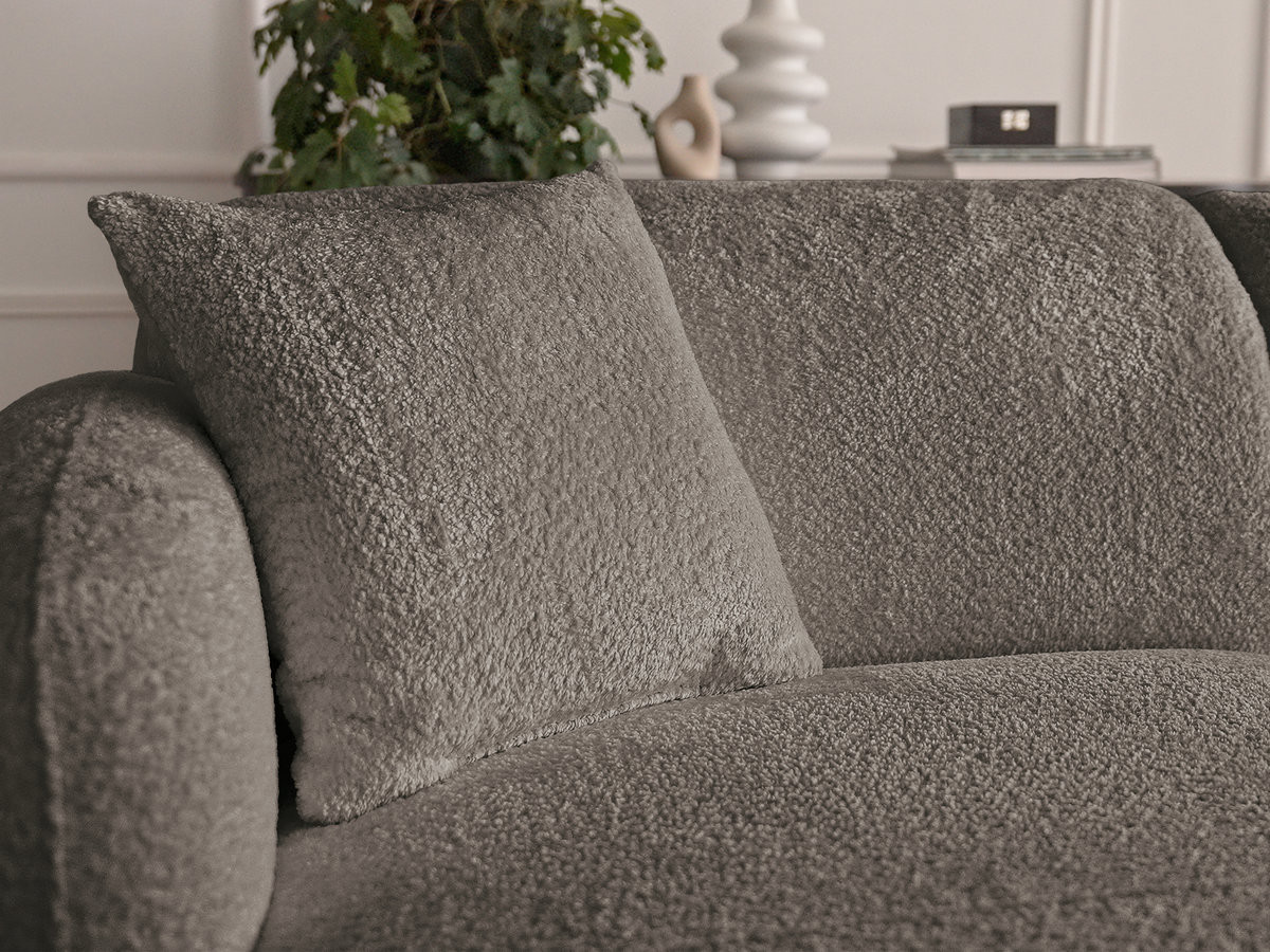 Canapé panoramique fixe modulable ANDA avec 4 chauffeuses, 1 méridienne, 1 angle et 1 pouf