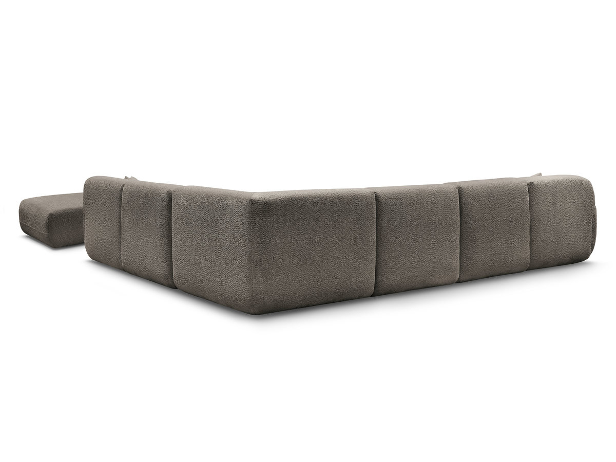 Canapé panoramique fixe modulable ANDA avec 4 chauffeuses, 1 méridienne, 1 angle et 1 pouf