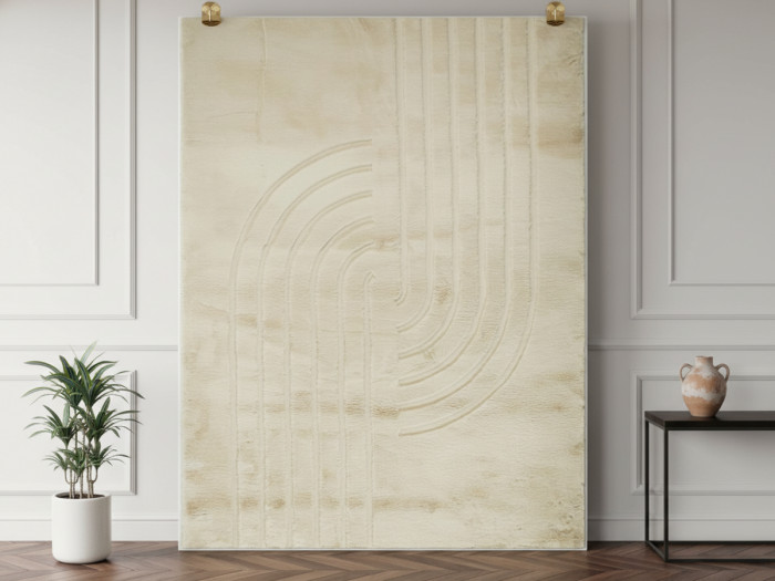 Tapis poils longs ANITA motif abstrait