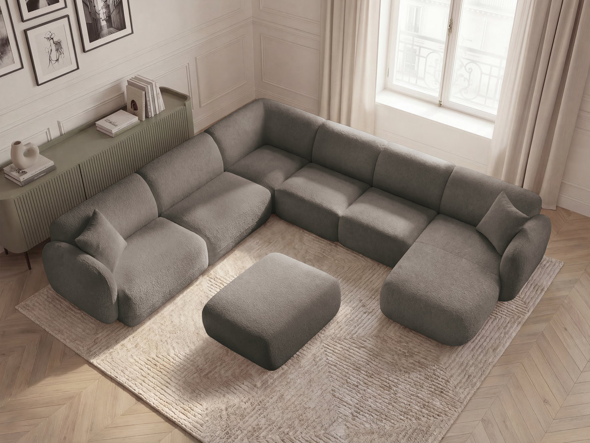 Canapé panoramique modulable ANDA taupe — vue 5