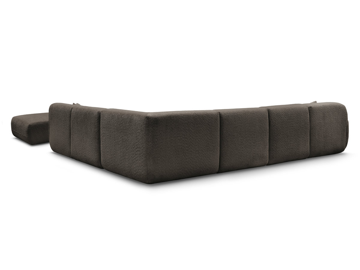 Canapé panoramique fixe modulable ANDA avec 4 chauffeuses, 1 méridienne, 1 angle et 1 pouf