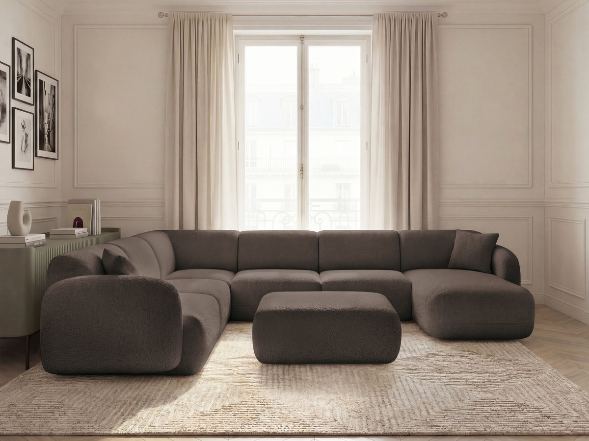 Canapé panoramique modulable ANDA marron — vue 4