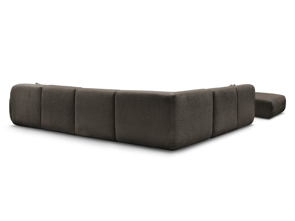 Canapé panoramique fixe modulable ANDA avec 4 chauffeuses, 1 méridienne, 1 angle et 1 pouf