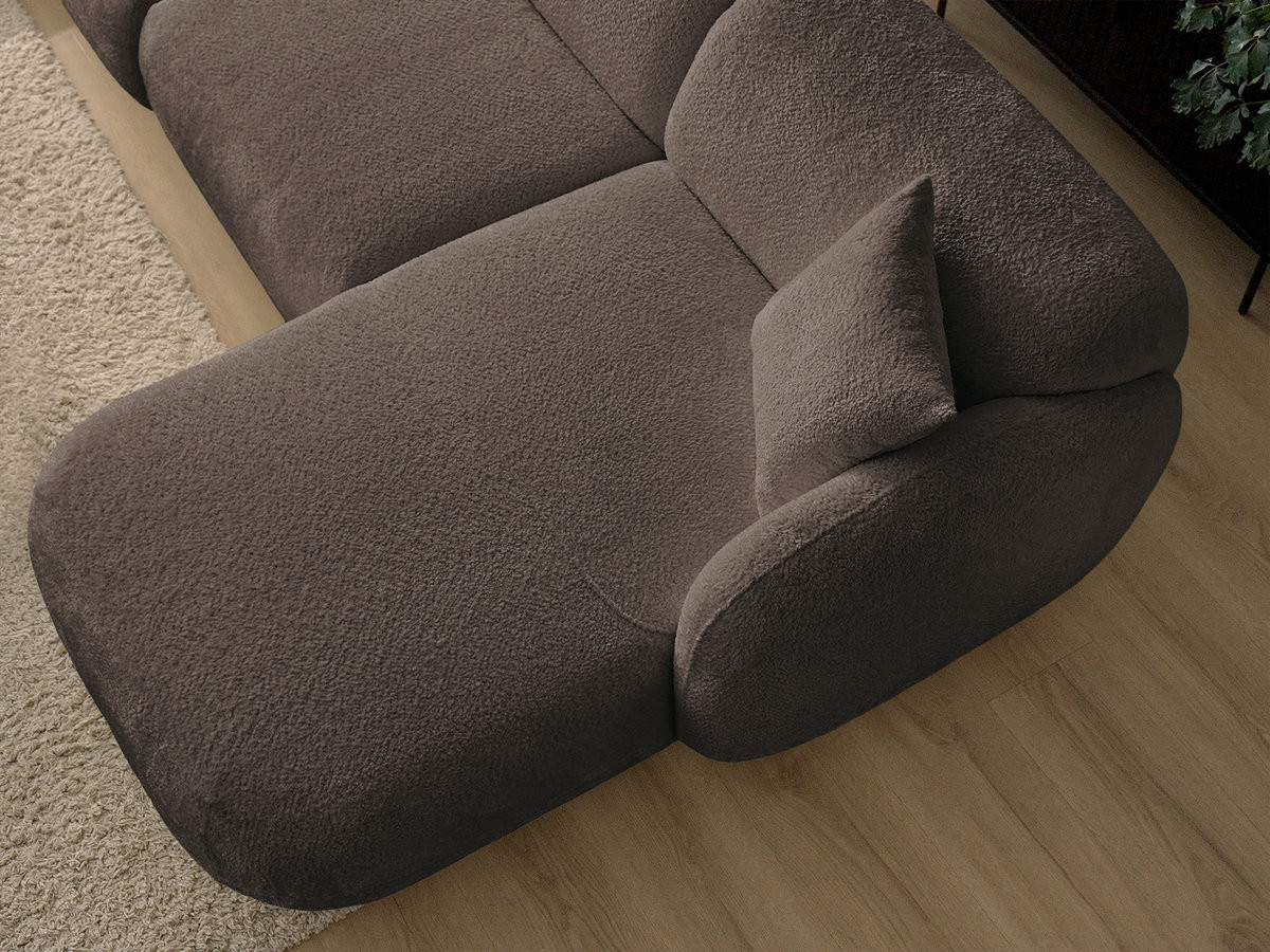 Canapé panoramique fixe modulable ANDA avec 4 chauffeuses, 1 méridienne, 1 angle et 1 pouf