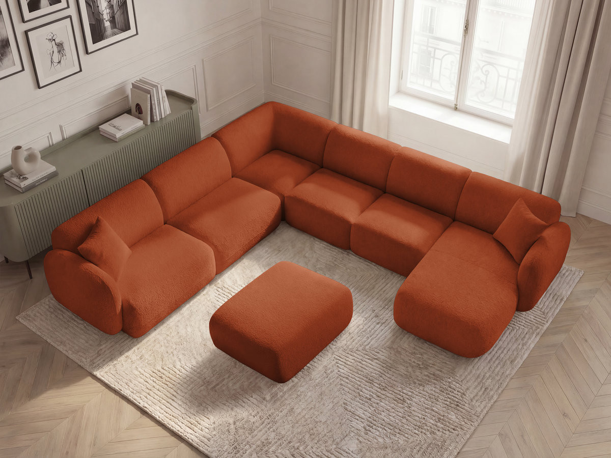 Canapé panoramique modulable ANDA orange — vue 5