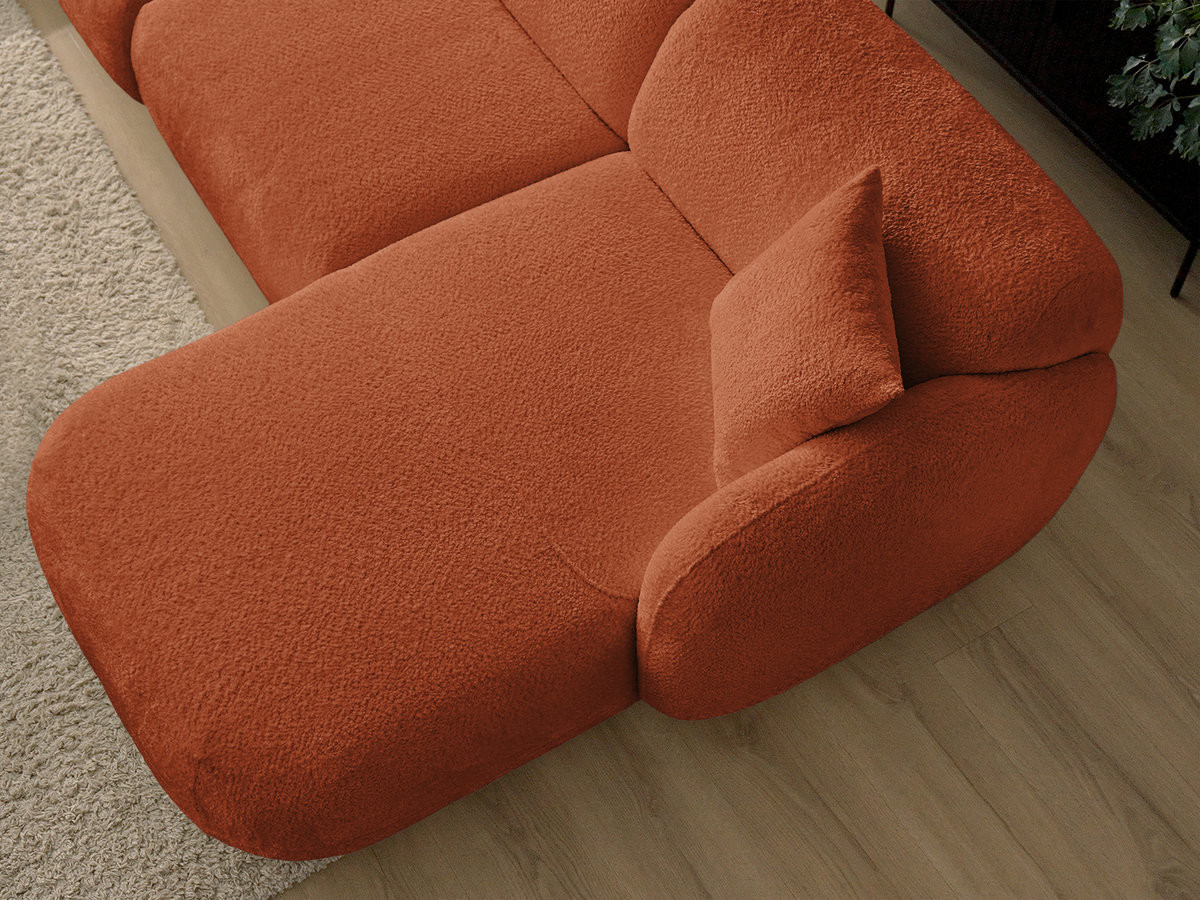 Canapé panoramique fixe modulable ANDA avec 4 chauffeuses, 1 méridienne, 1 angle et 1 pouf