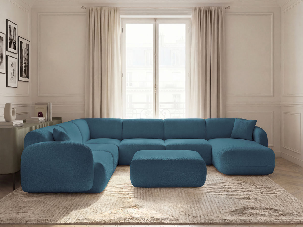 Canapé panoramique modulable ANDA bleu clair — vue 4