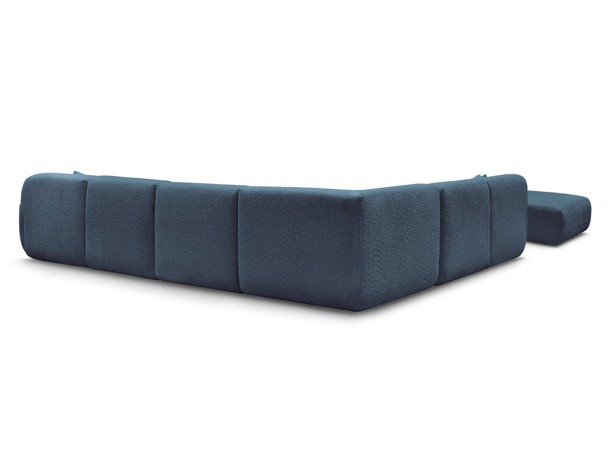 Canapé panoramique fixe modulable ANDA avec 4 chauffeuses, 1 méridienne, 1 angle et 1 pouf