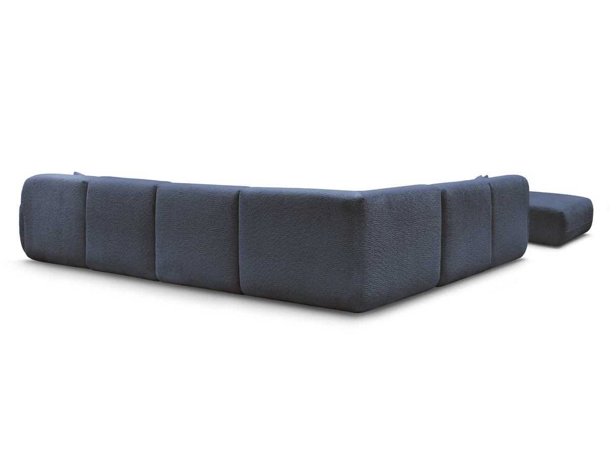 Canapé panoramique fixe modulable ANDA avec 4 chauffeuses, 1 méridienne, 1 angle et 1 pouf