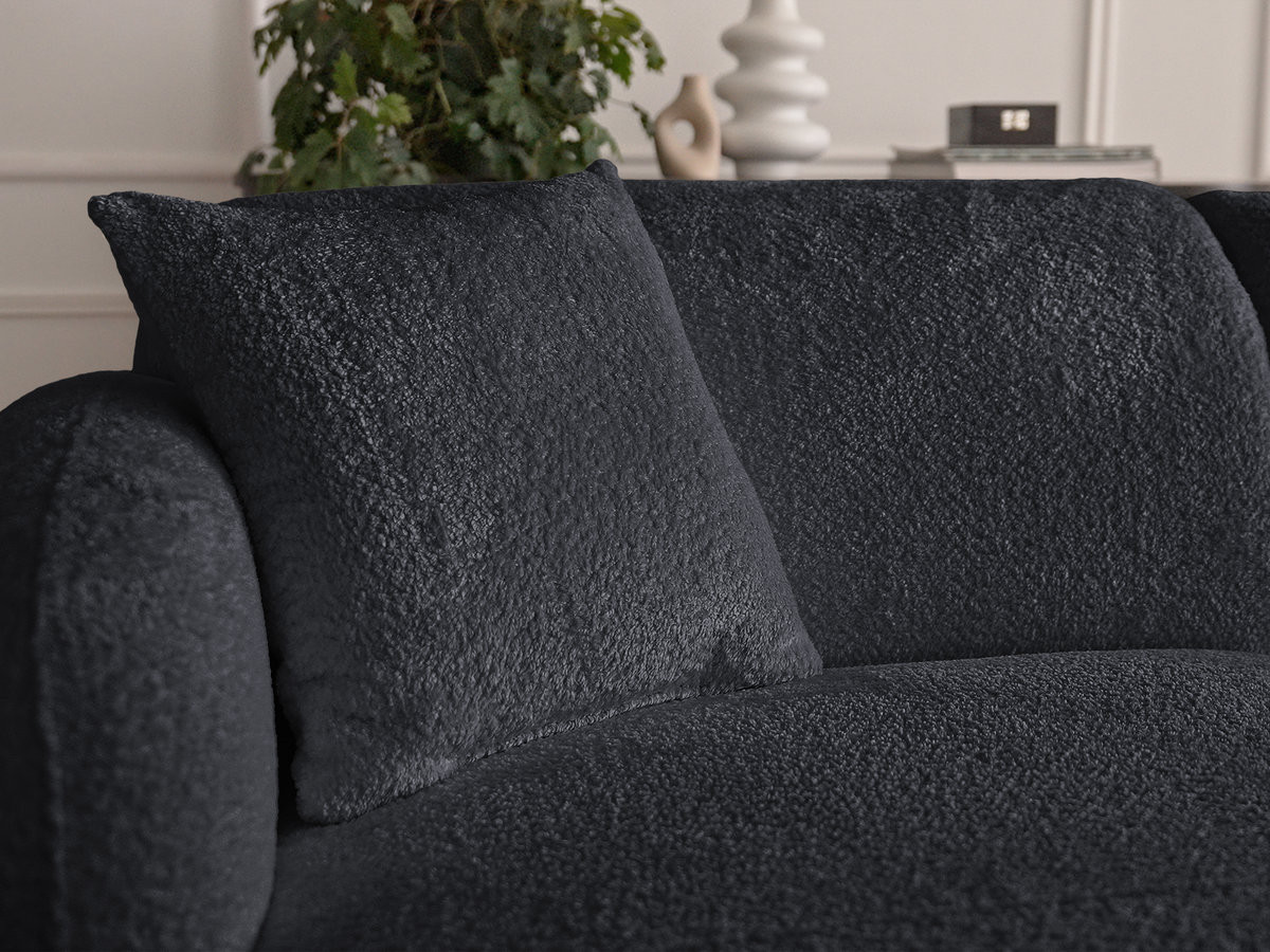 Canapé panoramique fixe modulable ANDA avec 4 chauffeuses, 1 méridienne, 1 angle et 1 pouf