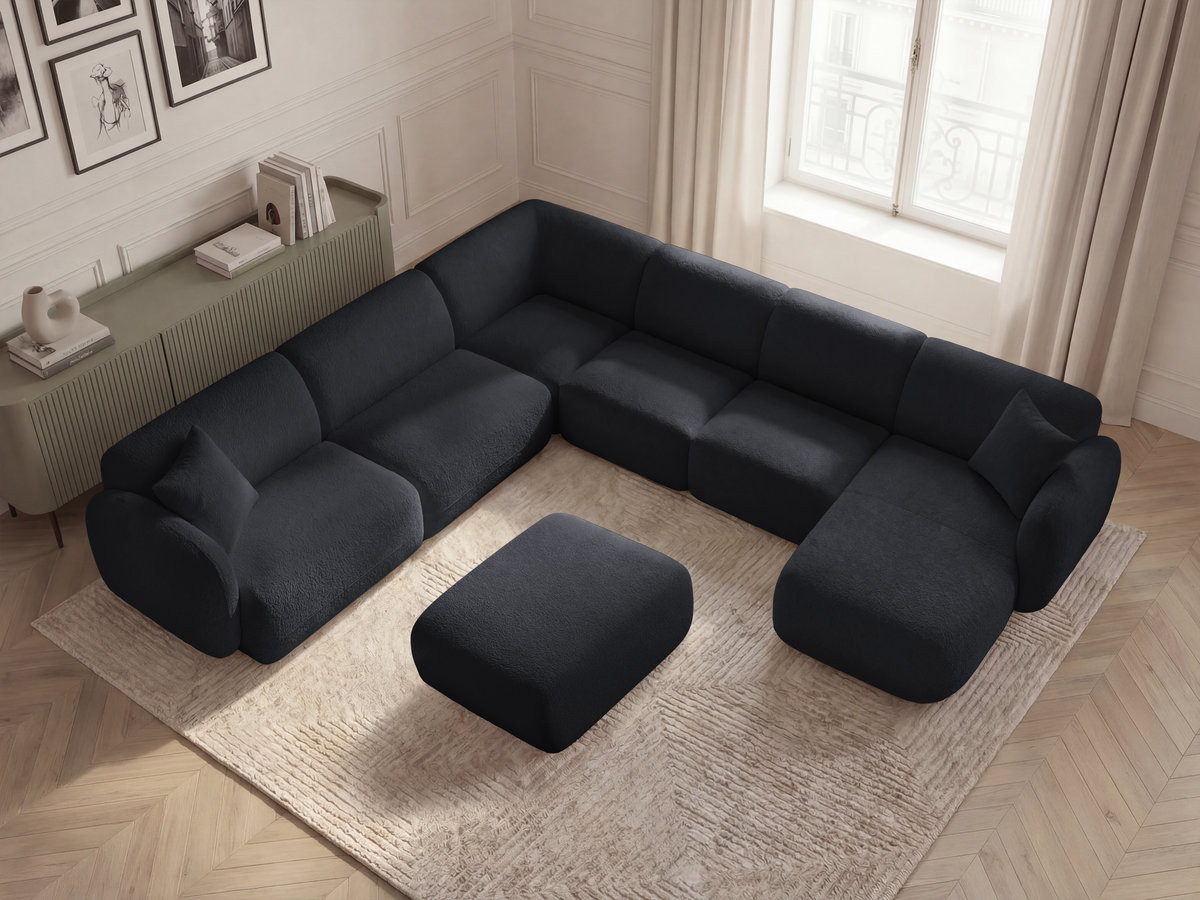 Canapé panoramique modulable ANDA noir — vue 5