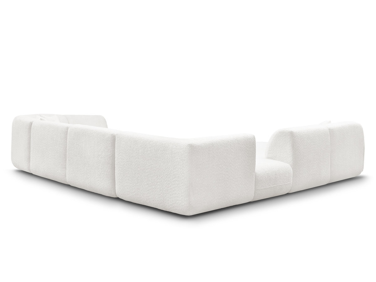 ANDA modulaire vaste panoramabank met 3 fauteuils, 1 chaise longue, 2 hoekelementen en 1 poef.