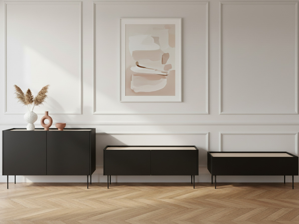 ATLAS set met 120 cm dressoir + 120 cm tv-meubel + 120 cm salontafel