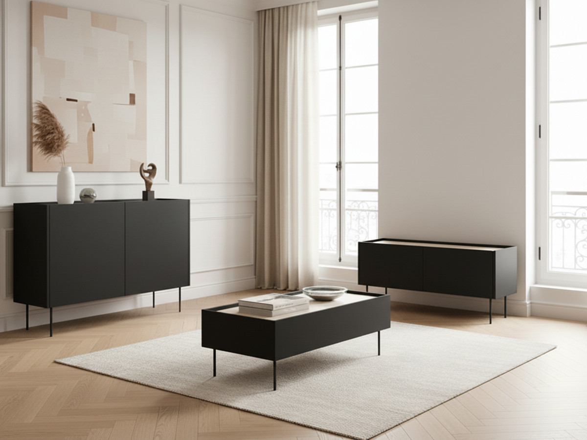 Ensemble ATLAS avec buffet 120 cm + meuble TV 120 cm + table basse 120 cm