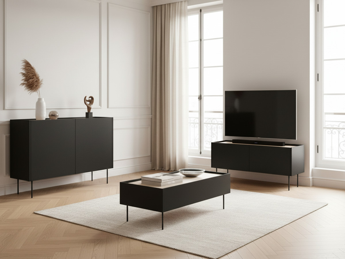 ATLAS set met 120 cm dressoir + 120 cm tv-meubel + 120 cm salontafel