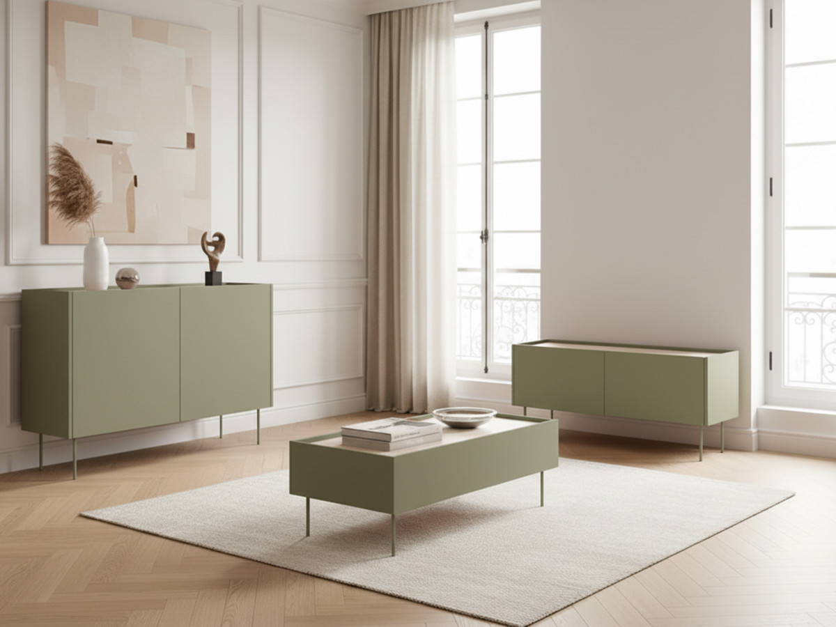 ATLAS set met 120 cm dressoir + 120 cm tv-meubel + 120 cm salontafel