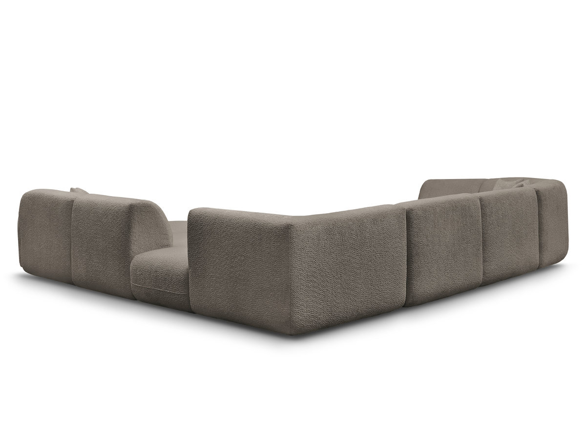 ANDA modulaire vaste panoramabank met 3 fauteuils, 1 chaise longue, 2 hoekelementen en 1 poef.