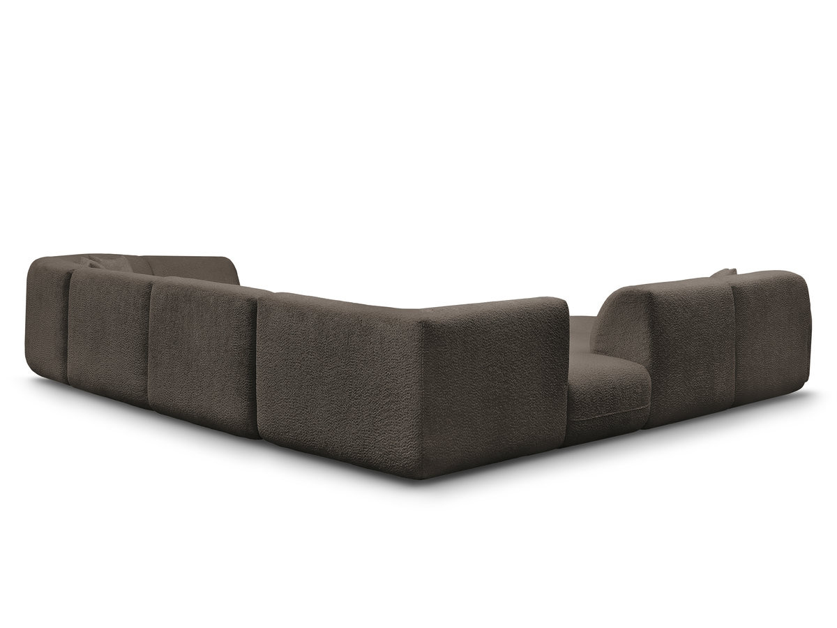 ANDA modulaire vaste panoramabank met 3 fauteuils, 1 chaise longue, 2 hoekelementen en 1 poef.