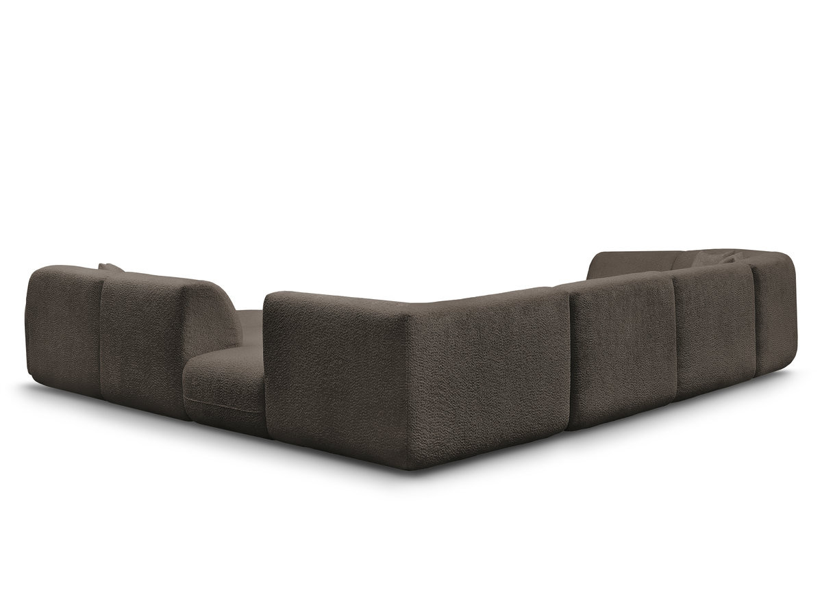 ANDA modulaire vaste panoramabank met 3 fauteuils, 1 chaise longue, 2 hoekelementen en 1 poef.