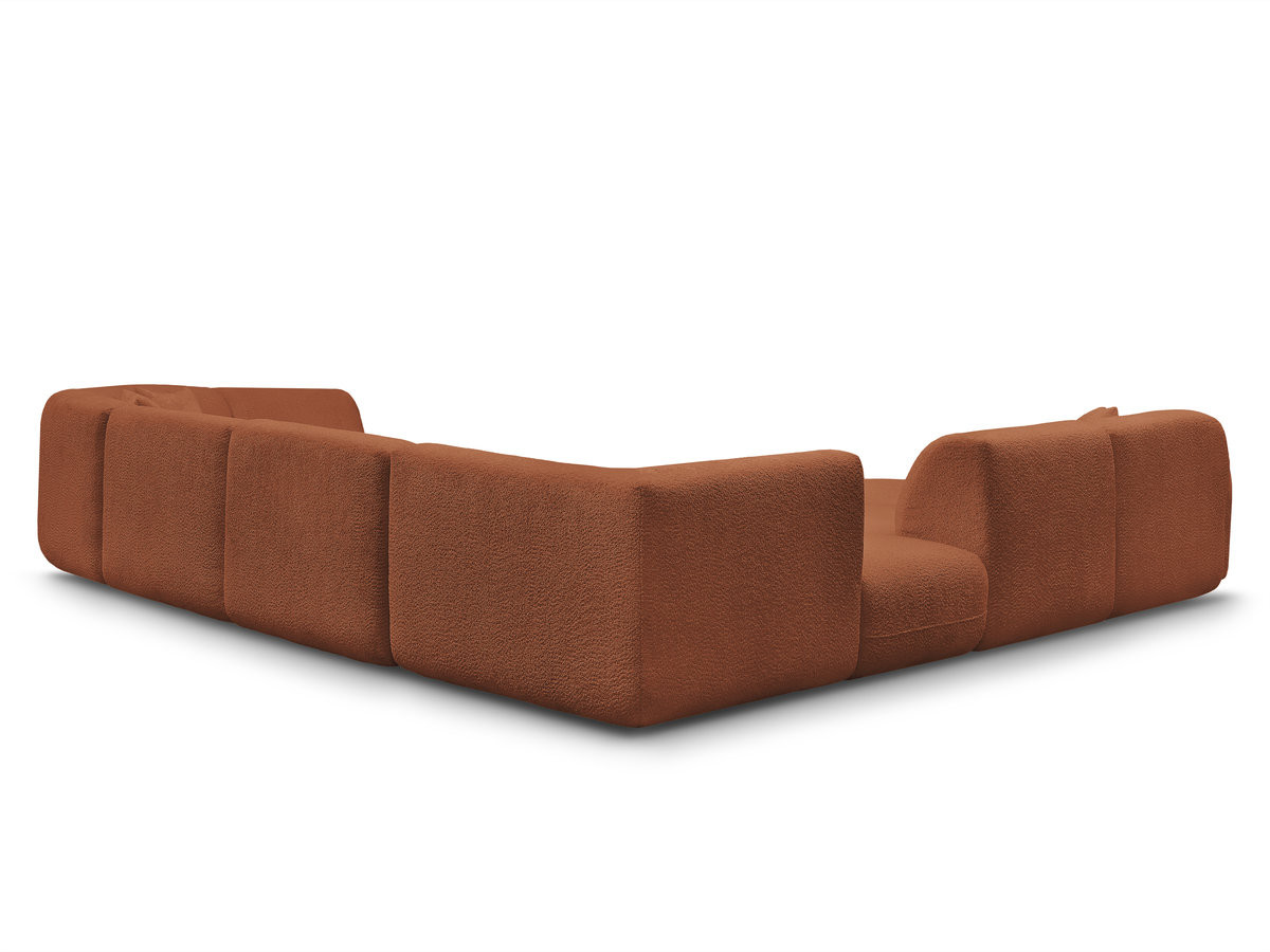 ANDA modulaire vaste panoramabank met 3 fauteuils, 1 chaise longue, 2 hoekelementen en 1 poef.