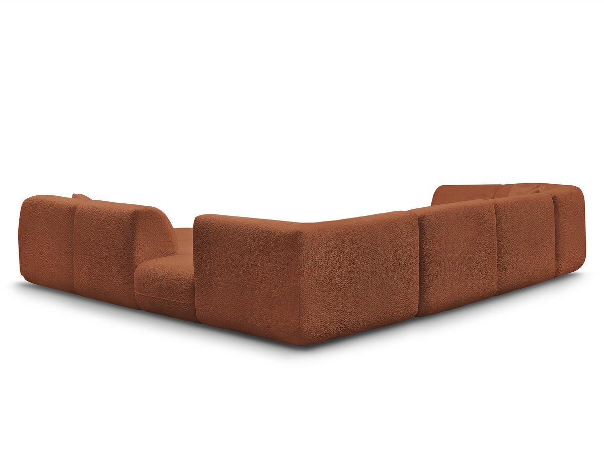 ANDA modulaire vaste panoramabank met 3 fauteuils, 1 chaise longue, 2 hoekelementen en 1 poef.