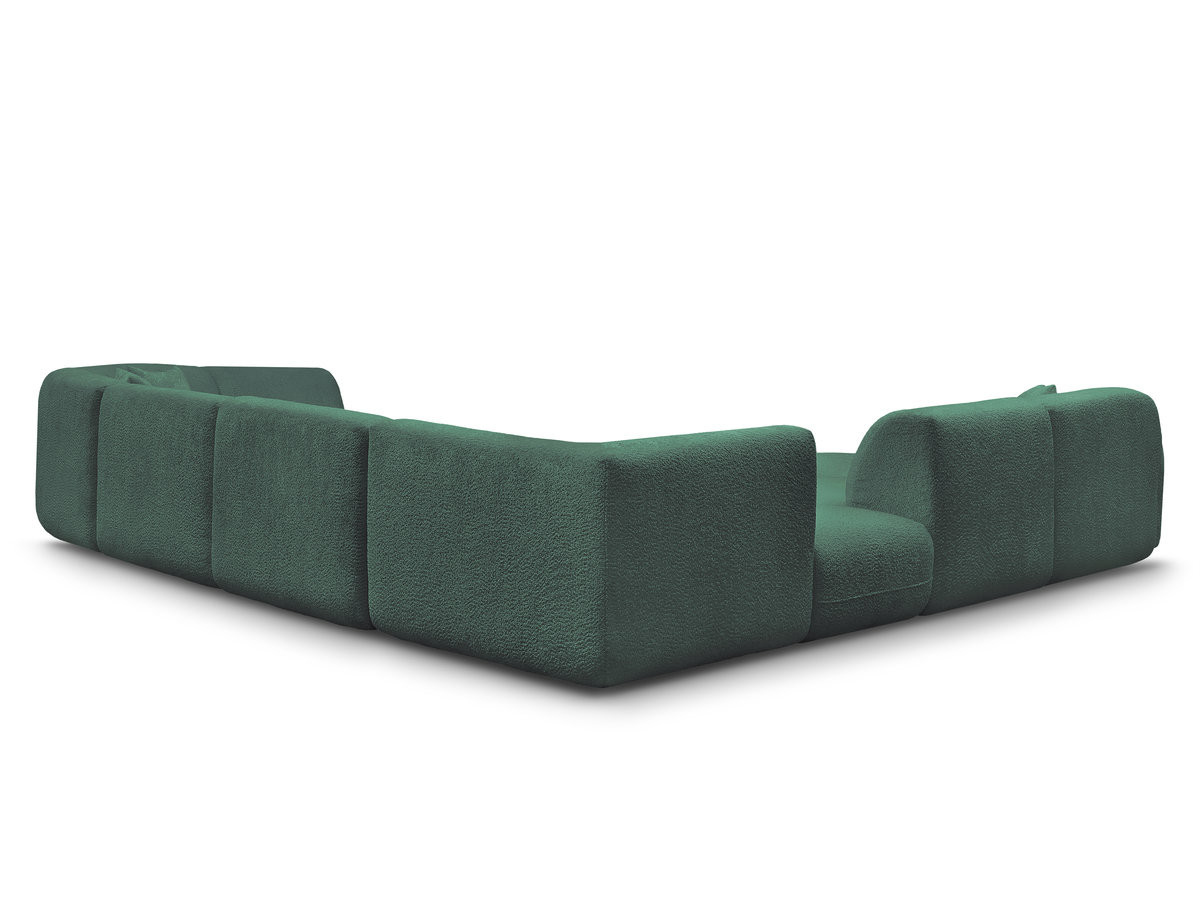 ANDA modulaire vaste panoramabank met 3 fauteuils, 1 chaise longue, 2 hoekelementen en 1 poef.