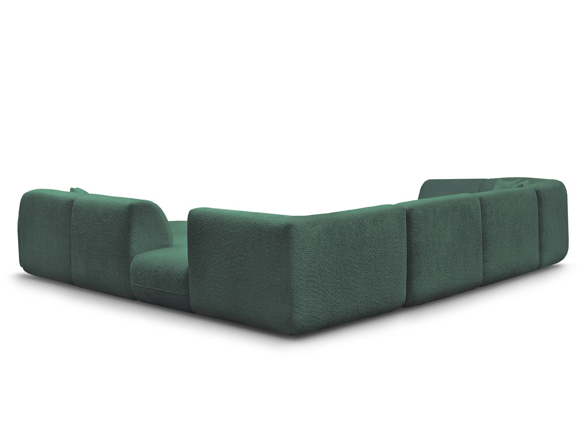 ANDA modulaire vaste panoramabank met 3 fauteuils, 1 chaise longue, 2 hoekelementen en 1 poef.