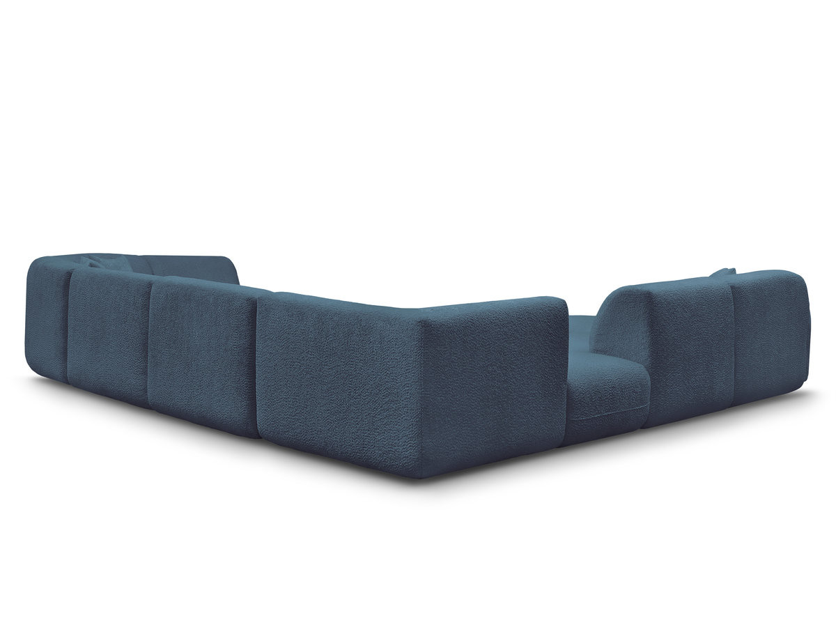 ANDA modulaire vaste panoramabank met 3 fauteuils, 1 chaise longue, 2 hoekelementen en 1 poef.