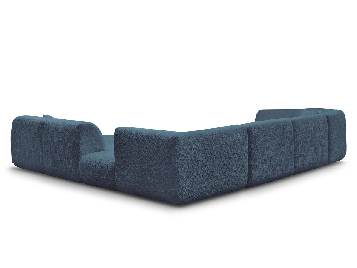 ANDA modulaire vaste panoramabank met 3 fauteuils, 1 chaise longue, 2 hoekelementen en 1 poef.