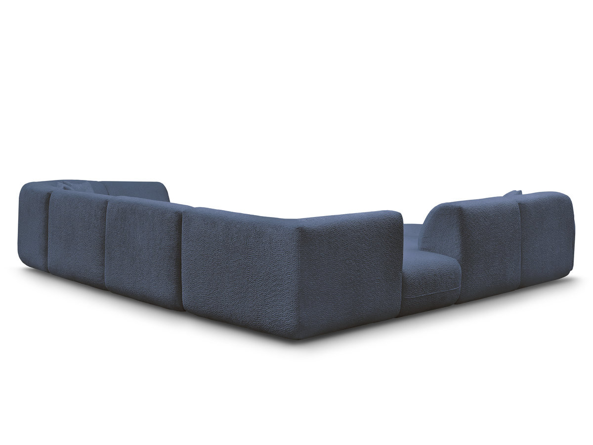 ANDA modulaire vaste panoramabank met 3 fauteuils, 1 chaise longue, 2 hoekelementen en 1 poef.