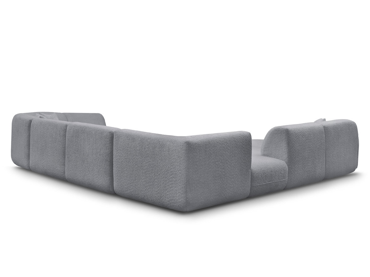 ANDA modulaire vaste panoramabank met 3 fauteuils, 1 chaise longue, 2 hoekelementen en 1 poef.