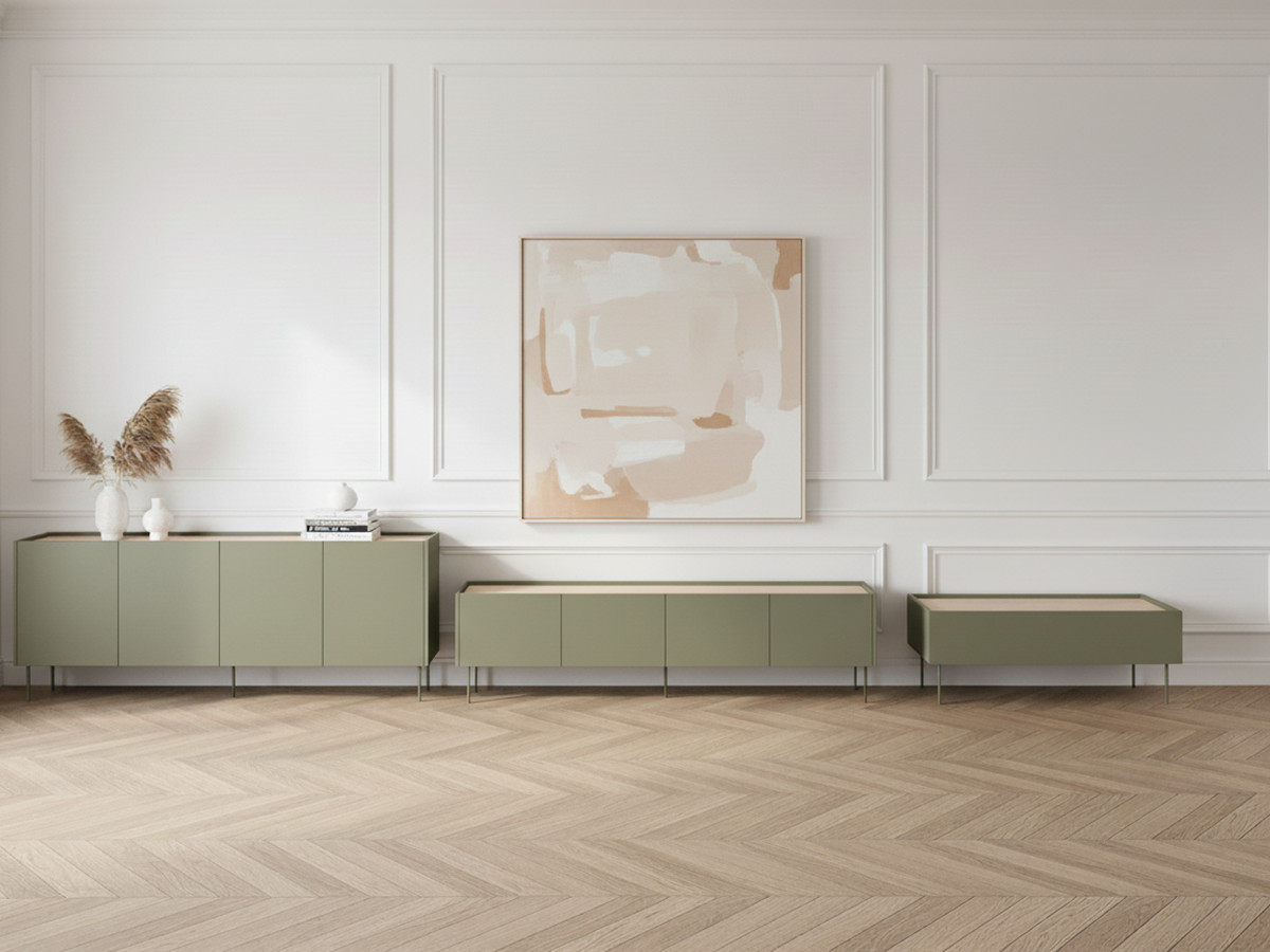 ATLAS set met 220 cm dressoir + 220 cm tv-meubel + 120 cm salontafel