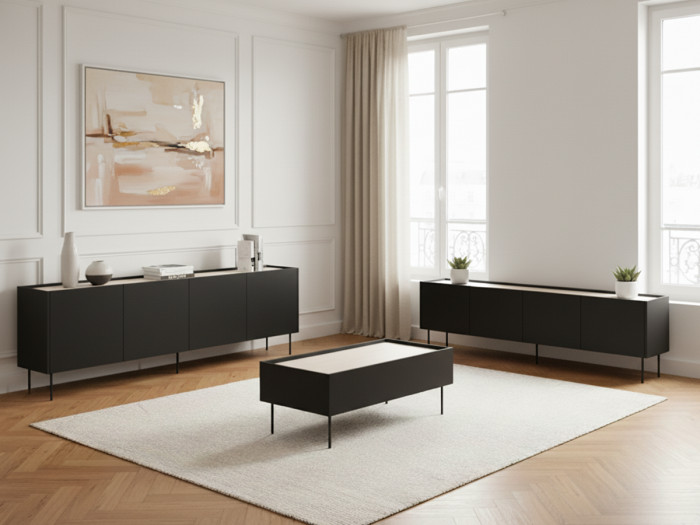Ensemble ATLAS avec buffet 220 cm + meuble TV 220 cm + table basse 120 cm