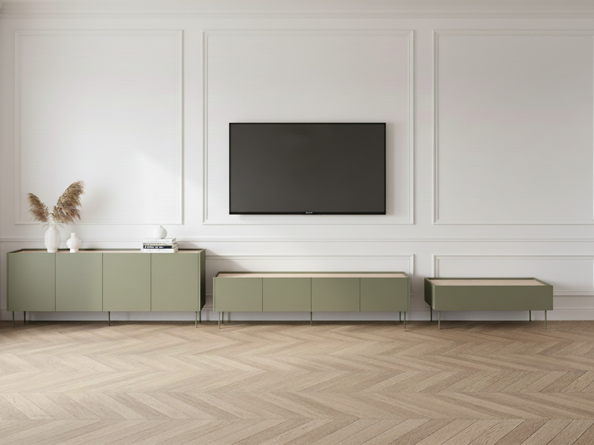 ATLAS set met 220 cm dressoir + 220 cm tv-meubel + 120 cm salontafel