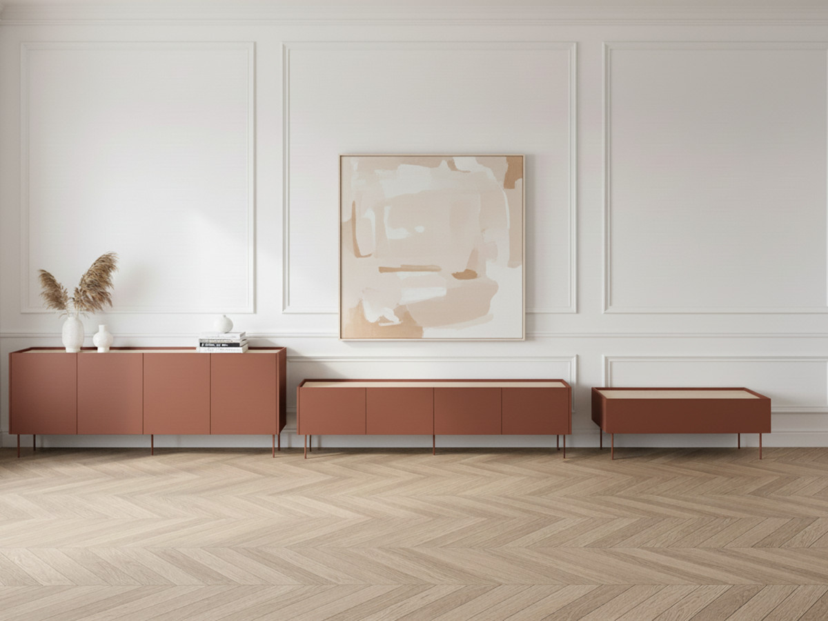 ATLAS set met 220 cm dressoir + 220 cm tv-meubel + 120 cm salontafel