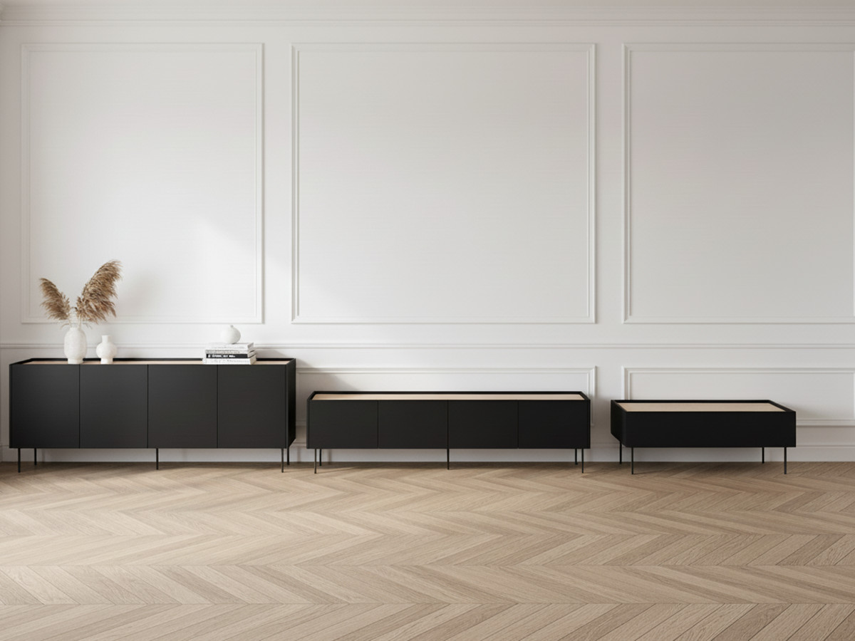 ATLAS set met 220 cm dressoir + 220 cm tv-meubel + 120 cm salontafel