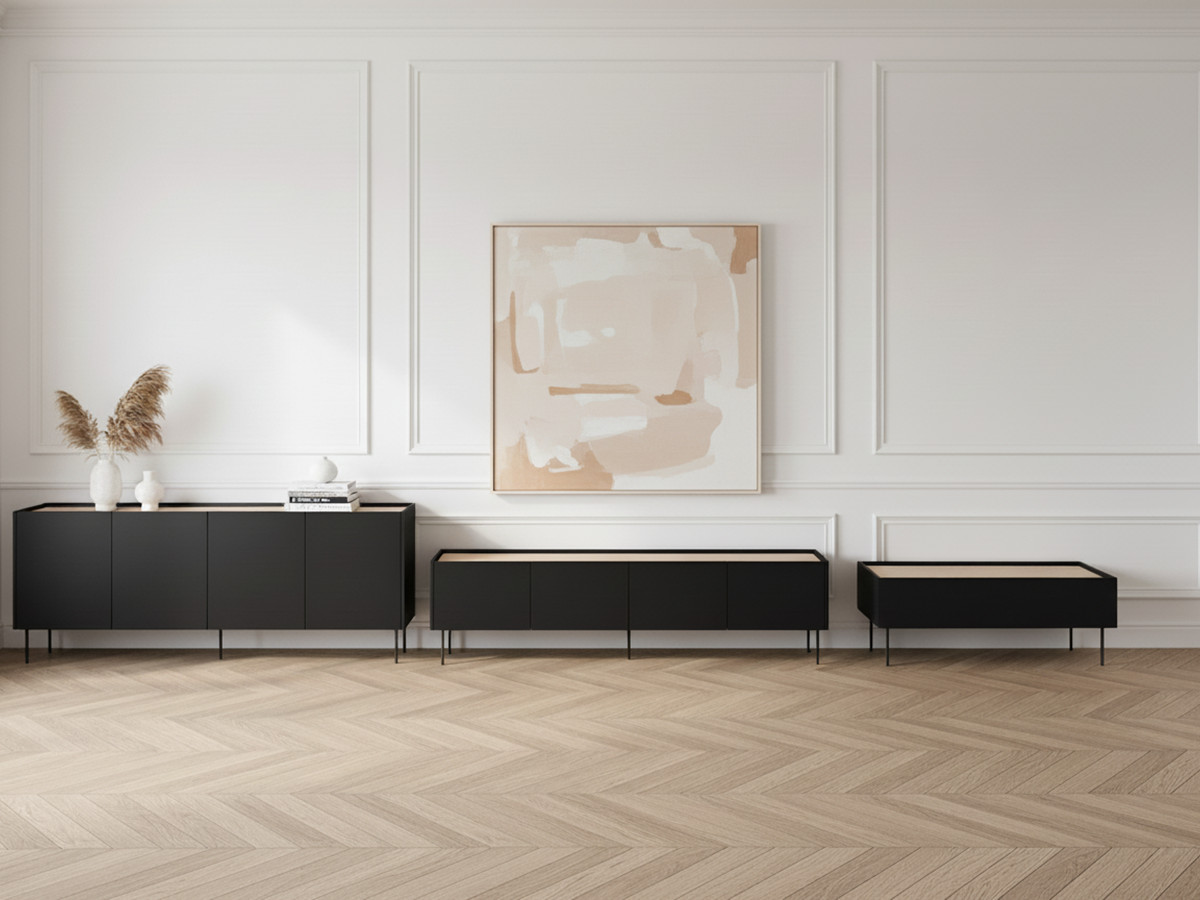 ATLAS set met 220 cm dressoir + 220 cm tv-meubel + 120 cm salontafel