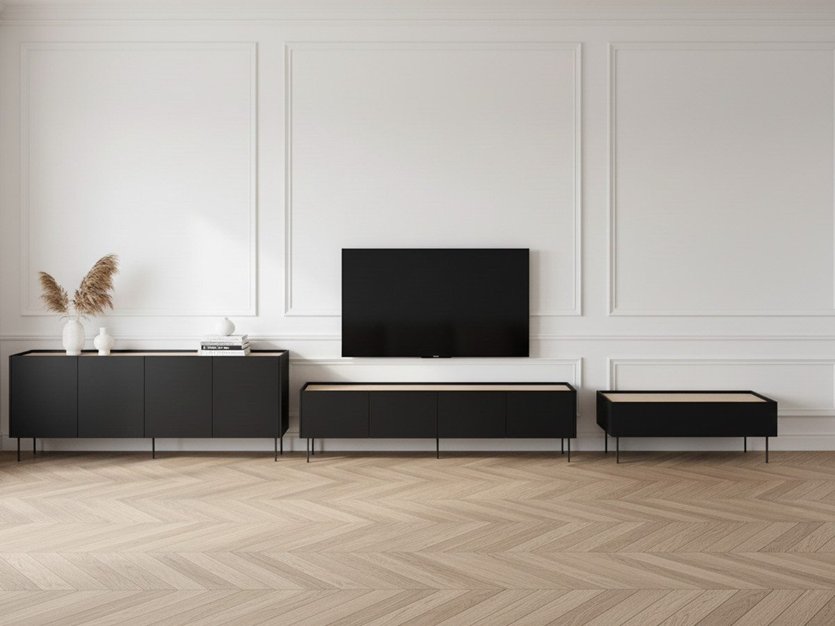 ATLAS set met 220 cm dressoir + 220 cm tv-meubel + 120 cm salontafel