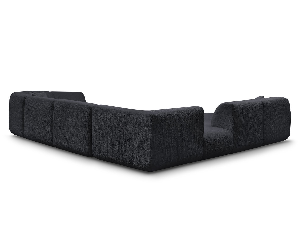 ANDA modulaire vaste panoramabank met 3 fauteuils, 1 chaise longue, 2 hoekelementen en 1 poef.
