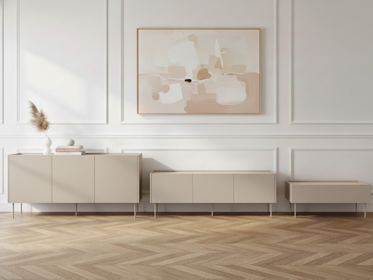 Ensemble ATLAS avec buffet 170 cm + meuble TV 170 cm + table basse 120 cm beige — vue 5