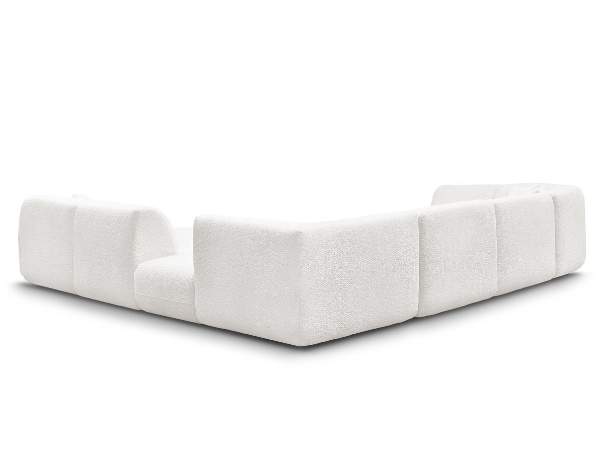 ANDA modulaire vaste panoramabank met 3 fauteuils, 1 chaise longue, 2 hoekelementen en 1 poef.