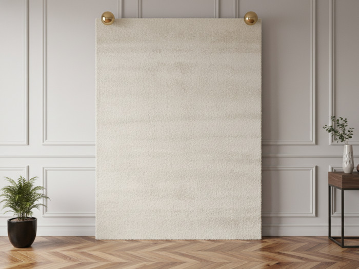 Tapis poils ras MIREILLE uni