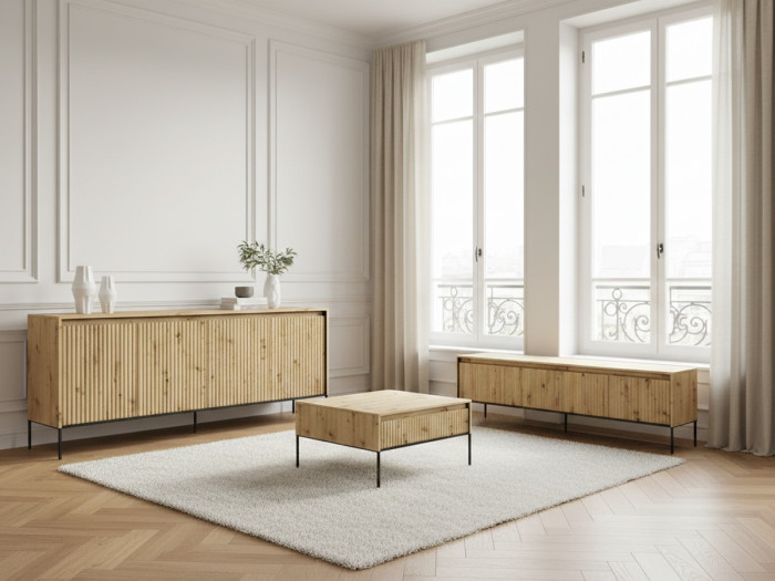 Buffet 4 portes 193 cm LENARA avec tasseaux