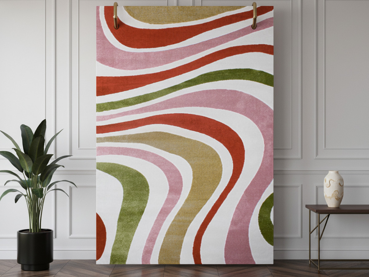 ARNITA laagpolig tapijt met abstract patroon