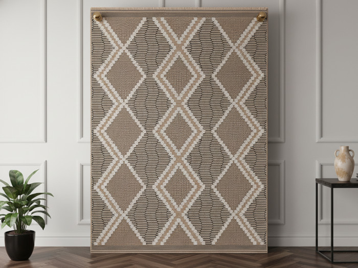 Tapis poils ras TUNA aspect jute