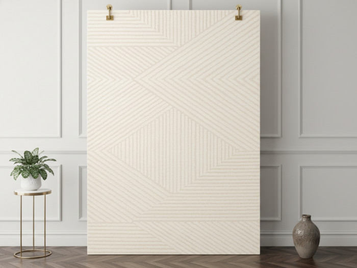 Tapis poils ras OLIVIER motif abstrait